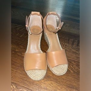 Vince Camuto tan espadrille heels